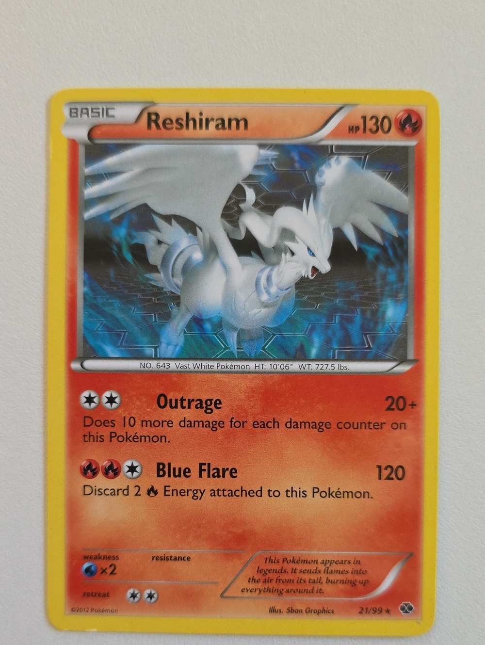 Pokemon Reshiram Card